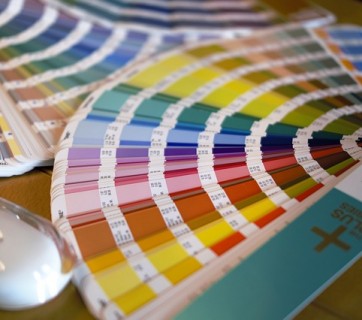 kolorowe próbki z drukarni